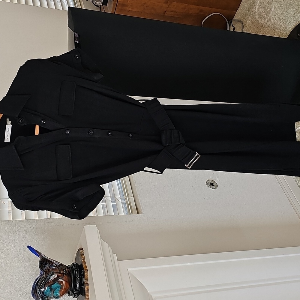 👗HP👗Calvin Klein Collared Midi Belted Shirtdress - Picture 2 of 11
